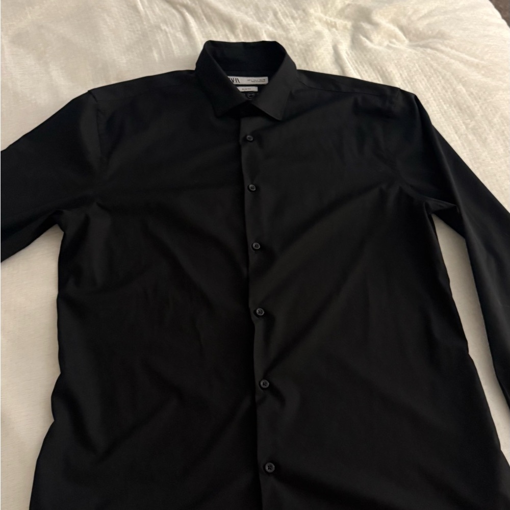 Zara Classic Black Dress Shirt